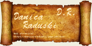 Danica Raduški vizit kartica